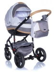 фото Коляска 2в1 BeBe-Mobile Movo R12 кожа коричневая + серая/светло-серая