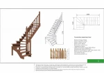 Фото №8 Деревянные лестницы для дома К-001
