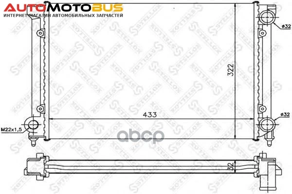 Фото Радиатор системы охлаждения Stellox 1025049SX