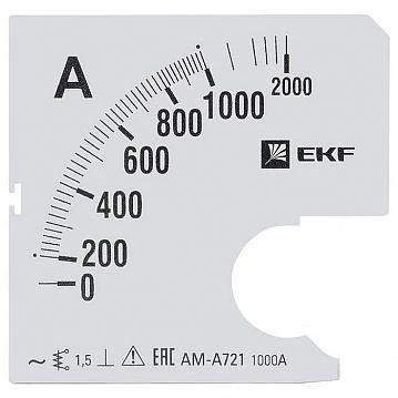 Фото Шкала сменная для A721 1000/5А-1,5 | код. s-a721-1000 | EKF