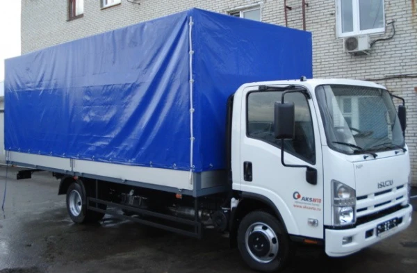 Фото ISUZU NPR75 LL 5т борт алюминиевый с тентом 36 м3 6.2 х 2.55. 2012 гв. Новый.