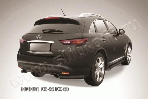 Фото Slitkoff Уголки d57 черные INFINITI FX-35/FX-50 (2008)