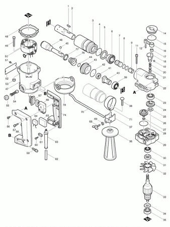 Фото Makita Кривошип перфоратор Makita HR1800 рис.( 18)