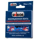 фото Изолента самослипляющаяся 19 мм х 5 м, черная, Unibob