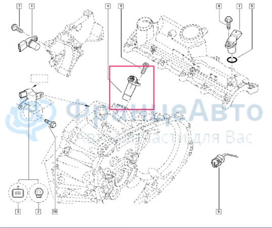 Фото Датчик положения коленвала Рено Лагуна