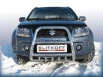 фото Slitkoff Кенгурятник d57 высокий с защитой картера Suzuki Grand Vitara 2005