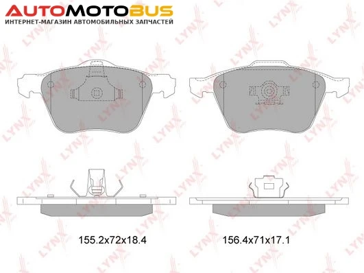 Фото Комплект тормозных дисковых колодок LYNXauto BD-7818