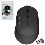 фото Мышь беспроводная LOGITECH M280, 2 кнопки + 1 колесо-кнопка, оптическая, черная