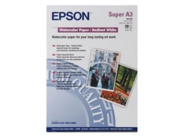 Фото Расходные материалы Epson Water Color Paper-Radian White 190 гр/м2, A3+ (20 листов)