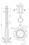 фото Опора ОГС-0.4/0.7/1.0/1.3/1.8/-/8/9/10/ граненая силовая оцинкованная (Тип: ОГС-0.7-9)