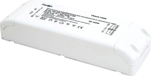 Фото Трансформатор электронный понижающий с защитой 230V/12V 250W TRA54; 21478