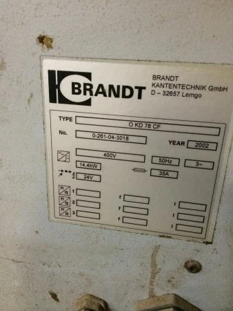 Фото Кромочный станок brandt O KD 78 CF