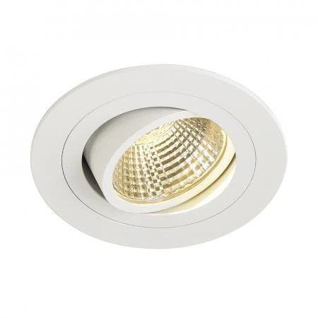 Фото NEW TRIA LED DL ROUND SET, светодиодны точечный светильник с COB LED 6.2Вт, 2700K, 38°, 600lm, с блоком питания, белый | 113871 SLV