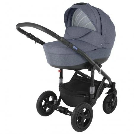 Фото Коляска 2в1 BeBe-Mobile Toscana Deluxe Len 80L-C лен темно-синий