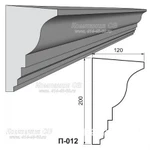 фото Декоративные элементы лепнины - фасадный подоконник П-012 из пенопласта