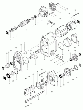 Фото Кронштейн выключателя HM1800/ отбойный молоток Makita HM1810 рис.(126)