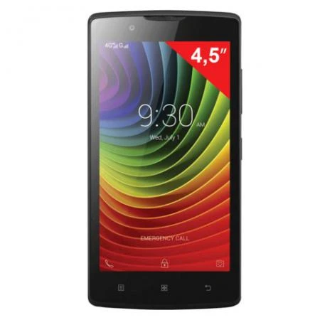 Фото Смартфон LENOVO A2010, 4,5", 2 SIM, 3G, 2/5 Мп, 8 Гб, microSD, черный, пластик