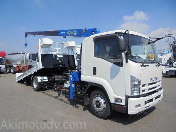 Фото Эвакуатор-манипулятор со съезжающей платформой ISUZU FORWARD 2014г