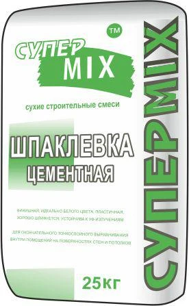 Фото Шпаклевка цементная «Супер Mix», 25 кг – от производителя