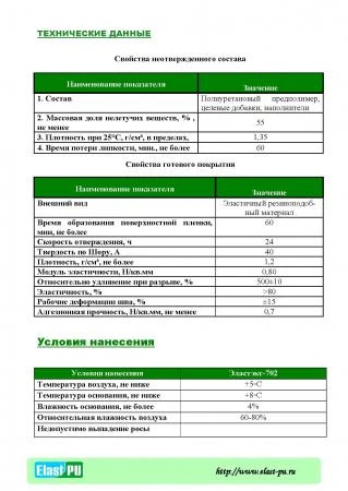 Фото Герметик полиуретановый однокомпонентный Эластэкс-702