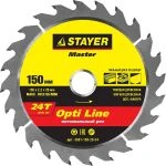 Фото Диск пильный STAYER MASTER "OPTI-Line" по дереву, 150х20мм, 24Т