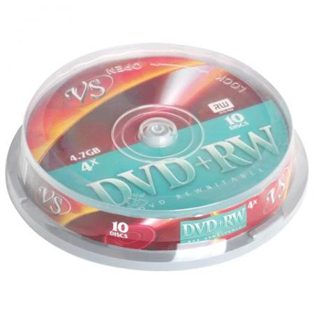 Фото Диски DVD+RW VS, 4,7 Gb, 4x, 10 шт., Cake Box