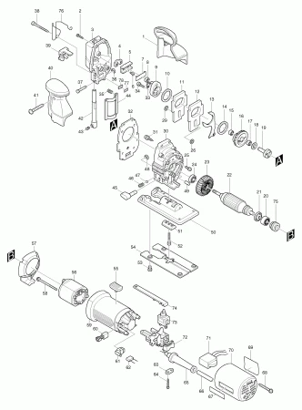 Фото Накладка MAKITA 4304/4305,4304T/4305T мет. лыжи