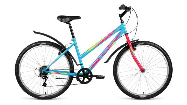 Фото Горный велосипед FORWARD ALTAIR MTB HT 26 1.0 Lady голубой 17"/26" (2018)