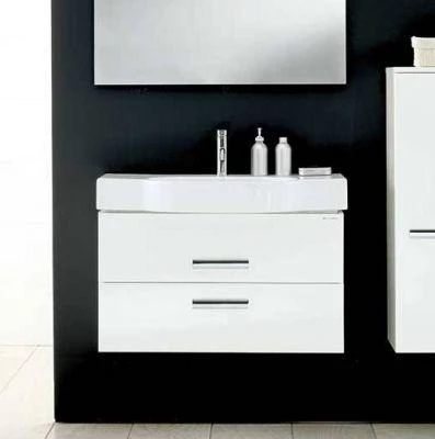 Фото Berloni Bagno Wall WL BS12T Тумба с керамической раковиной на 90 см