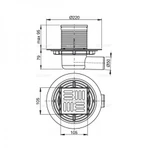 фото Сливной трап AlcaPlast APV101 105x105/50 с гидрозатвором