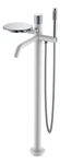 фото Boheme Stick 129-WCR.2 Смеситель напольный WHITE TOUCH CHROME