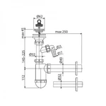 фото Сифон для раковины AlcaPlast A410P ?32 с отводом и донным клапаном