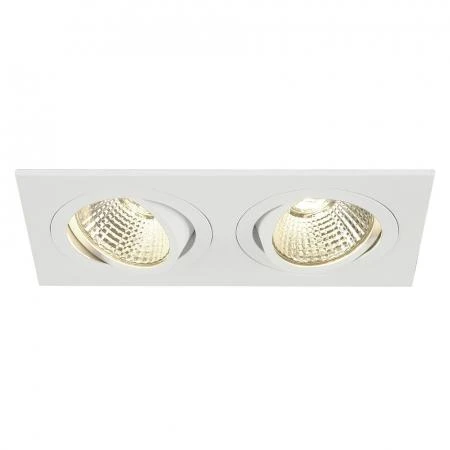 Фото NEW TRIA LED 2 SQUARE SET, свет-к с COBLED 2х 6.2Вт, 2700K, 38°, 1200lm, с блоком питания, белы | 113891 SLV