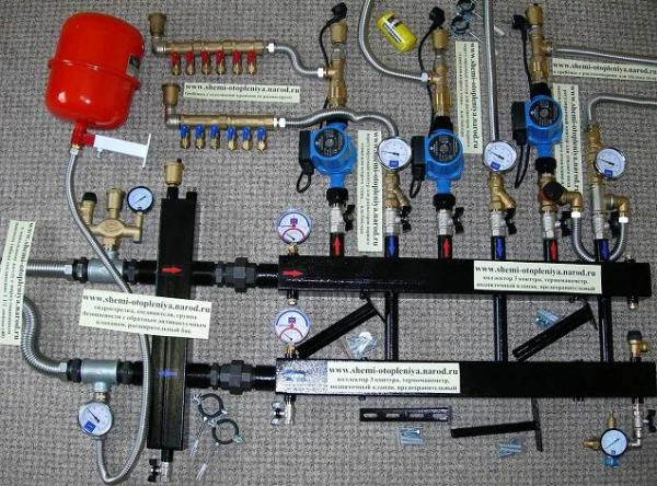 Фото Коллектор отопления с гидрострелкой