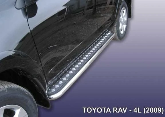 Фото Slitkoff Защита порогов d57 с листом Toyota Rav 4 L 2009