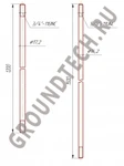 Фото №3 Стержень заземления 3/4 17,2 мм L-1200 мм