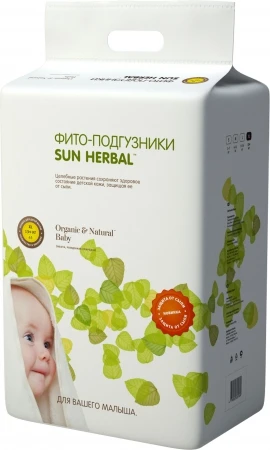 Фото Детские фито подгузники Sun Herbal