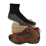 фото Merrell Women's Azura Mid Waterproof Shoe with FREE Made in USA socks Bundle