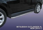 фото Slitkoff Защита порогов d42 с листом Mitsubishi Outlander XL 2010