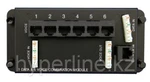 фото Hyperline HC-DP-1xRJ45/C5E-6xRJ45/C2-BK Модуль комбинированный 7-портовый (1 порт передачи данных + 6 портов для телефонии)