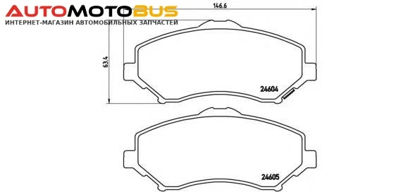 Фото Комплект тормозных колодок Brembo P11022