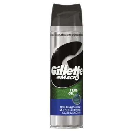 Фото Гель для бритья GILLETTE (Жиллет) Mach3, 200 мл, для гладкого и мягкого бритья, для мужчин