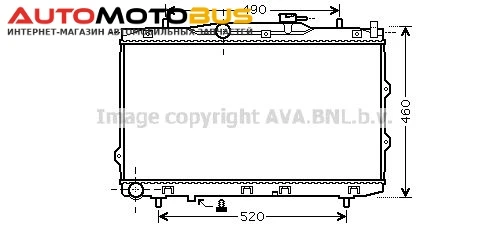 Фото Радиатор охлаждения двигателя AVA QUALITY COOLING KA2074