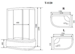 фото Timo Standart T-1120 L душевая кабина (120*85*220), шт