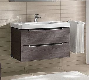 Фото Тумба с раковиной Villeroy &amp; Boch Subway 2.0 100см A690 10 FQ дуб графитовый