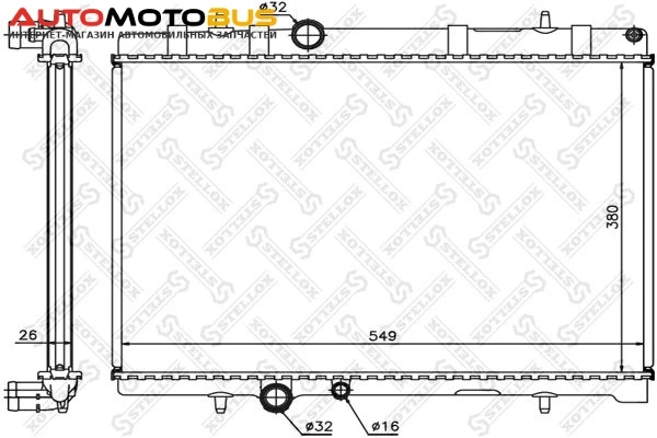 Фото Радиатор охлаждения двигателя STELLOX 10-26123-SX
