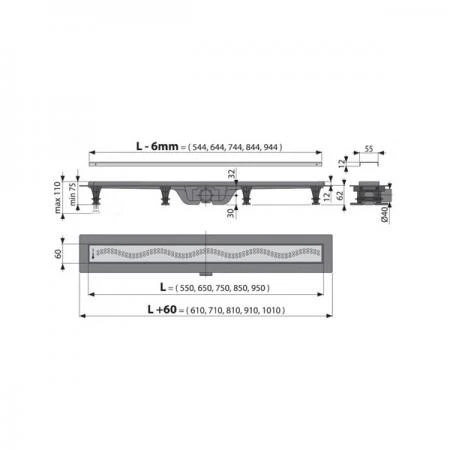 Фото Душевой лоток AlcaPlast Simple APZ8-950