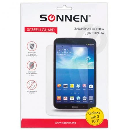 Фото Защитная пленка для Samsung Galaxy Tab 3 10.1" SONNEN, прозрачная