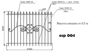 Фото Забор из профильной трубы