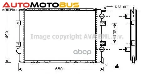 Фото Радиатор системы охлаждения AVA QUALITY COOLING RTA2299